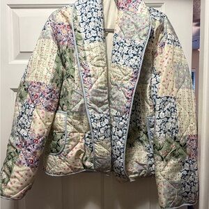 Floral Patchwork Pastel Quilted Jacket